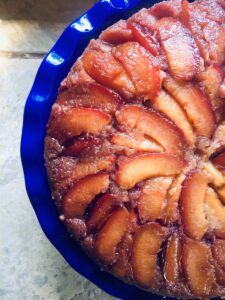 Late Summer Plum Upside-Down Cake