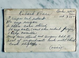 Grandma Valita's Rhubarb Bars Recipe