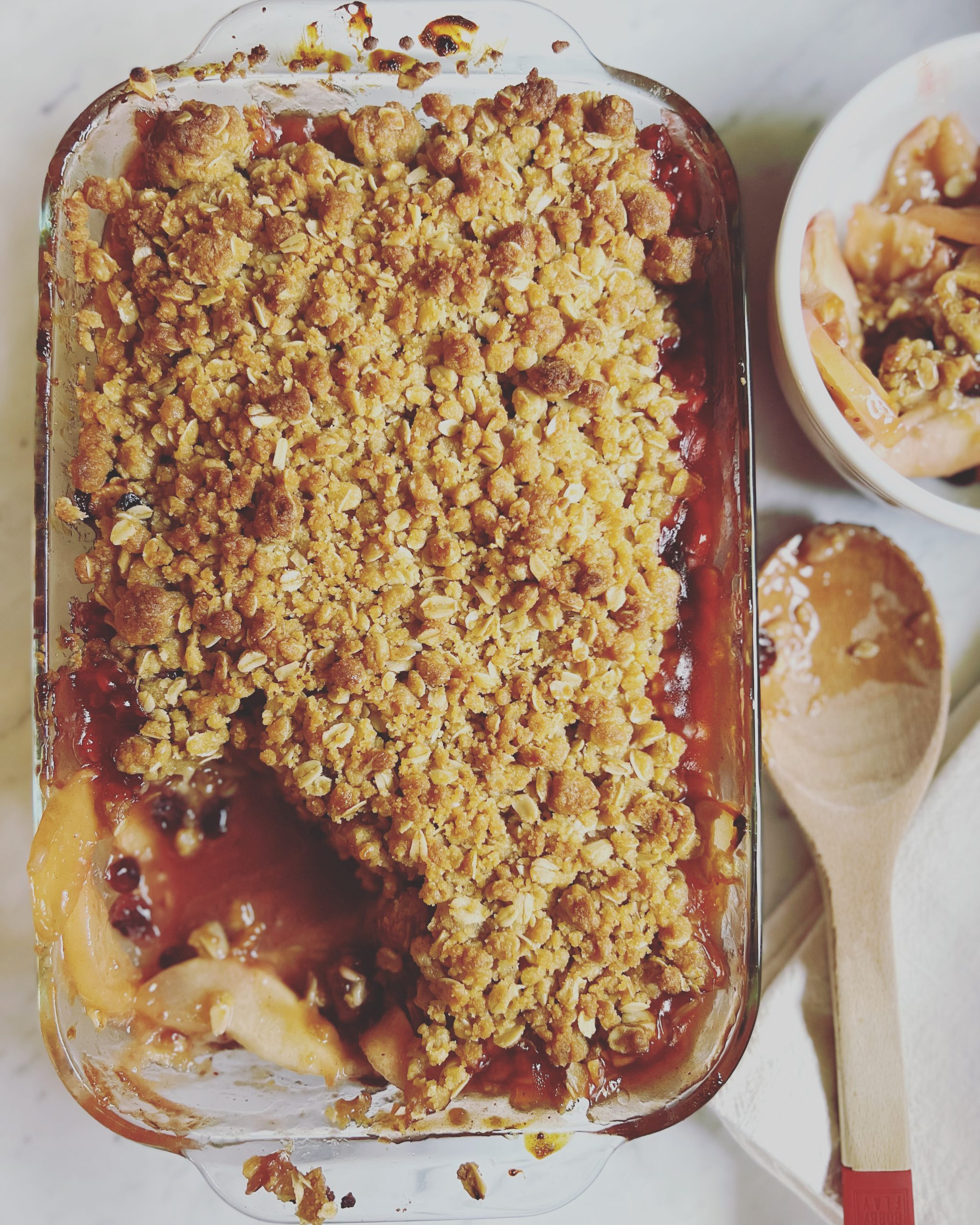 Hard Cider Fall Fruit Crisp