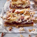 Cherry Almond Coconut Crumble Bars